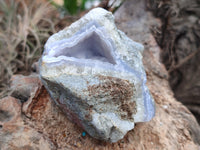 Natural Blue Lace Agate Geode Specimens x 12 From Nsanje, Malawi - Toprock Gemstones and Minerals