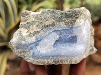 Natural Blue Lace Agate Geode Specimens x 12 From Nsanje, Malawi - Toprock Gemstones and Minerals