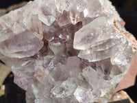 Natural Jacaranda Amethyst Quartz Clusters x 3 From Mumbwa, Zambia - Toprock Gemstones and Minerals