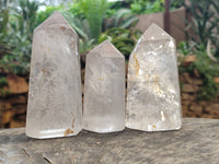 Polished Frosted Quartz Crystal Points x 4 From Madagascar - Toprock Gemstones and Minerals