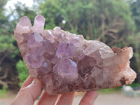 Natural Jacaranda Amethyst Quartz Clusters x 3 From Mumbwa, Zambia - Toprock Gemstones and Minerals