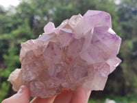 Natural Jacaranda Amethyst Quartz Clusters x 3 From Mumbwa, Zambia - Toprock Gemstones and Minerals