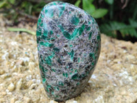 Polished Emerald Mica In Matrix Standing Free Forms x 4 From Mutoko, Zimbabwe - Toprock Gemstones and Minerals