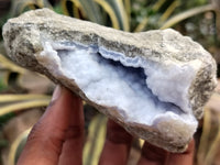 Natural Blue Lace Agate Geode Specimens x 6 From Nsanje, Malawi - Toprock Gemstones and Minerals
