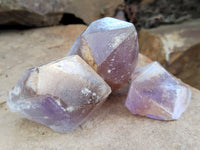 Natural Jacaranda Amethyst Single Quartz Crystals x 35 From Mumbwa, Zambia - Toprock Gemstones and Minerals