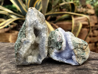 Natural Blue Lace Agate Geode Specimens x 12 From Nsanje, Malawi - Toprock Gemstones and Minerals