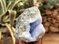 Natural Blue Lace Agate Geode Specimens x 12 From Nsanje, Malawi - Toprock Gemstones and Minerals