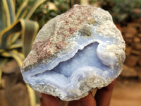 Natural Blue Lace Agate Geode Specimens x 12 From Nsanje, Malawi - Toprock Gemstones and Minerals
