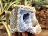 Natural Blue Lace Agate Geode Specimens x 12 From Nsanje, Malawi - Toprock Gemstones and Minerals