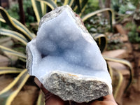 Natural Blue Lace Agate Geode Specimens x 6 From Nsanje, Malawi - Toprock Gemstones and Minerals