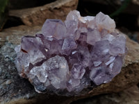Natural Jacaranda Amethyst Quartz Cluster x 2 From Mumbwa, Zambia - Toprock Gemstones and Minerals