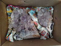 Natural Jacaranda Amethyst Quartz Cluster x 2 From Mumbwa, Zambia - Toprock Gemstones and Minerals