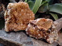 Natural Limonite Quartz Clusters x 3 From Solwezi, Zambia - Toprock Gemstones and Minerals