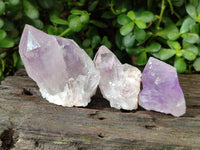 Natural Jacaranda Amethyst Single Quartz Crystals x 24 From Mumbwa, Zambia - Toprock Gemstones and Minerals