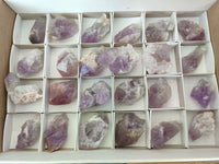 Natural Jacaranda Amethyst Single Quartz Crystals x 24 From Mumbwa, Zambia - Toprock Gemstones and Minerals