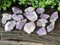 Natural Jacaranda Amethyst Single Quartz Crystals x 24 From Mumbwa, Zambia - Toprock Gemstones and Minerals