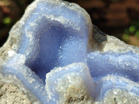 Natural Blue Lace Agate Geode Specimens x 4 From Nsanje, Malawi - Toprock Gemstones and Minerals