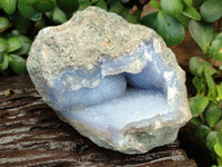 Natural Blue Lace Agate Geode Specimens x 4 From Nsanje, Malawi - Toprock Gemstones and Minerals