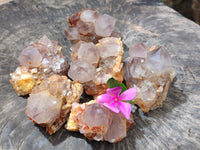 Natural Dark Amethyst Spirit Quartz Clusters x 6 From Boekenhouthoek, South Africa - Toprock Gemstones and Minerals