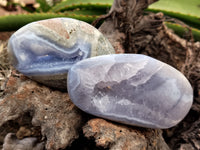 Polished Blue Lace Agate Geodes x 6 From Nsanje, Malawi - Toprock Gemstones and Minerals