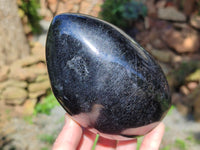 Polished Black Tourmaline Standing Free Form x 1 From Madagascar - Toprock Gemstones and Minerals