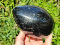 Polished Black Tourmaline Standing Free Form x 1 From Madagascar - Toprock Gemstones and Minerals