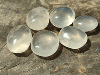Polished Girasol Pearl Quartz Palm Stones x 24 From Ambatondrazaka, Madagascar - Toprock Gemstones and Minerals