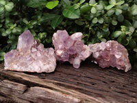 Natural Jacaranda Amethyst Quartz Clusters x 4 From Mumbwa, Zambia - Toprock Gemstones and Minerals