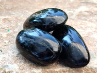 Polished Black Tourmaline Standing Free Form x 19 From Madagascar - Toprock Gemstones and Minerals