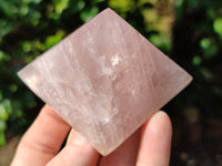 Polished Rose Quartz Pyramids x 4 From Madagascar - Toprock Gemstones and Minerals