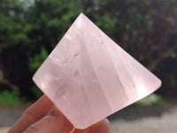 Polished Rose Quartz Pyramids x 4 From Madagascar - Toprock Gemstones and Minerals