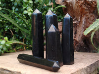 Polished Black Basalt Palm Stones x 5 From Antsirabe, Madagascar - Toprock Gemstones and Minerals