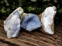 Natural Blue Lace Agate Geodes x 6 From Nsanje, Malawi - Toprock Gemstones and Minerals