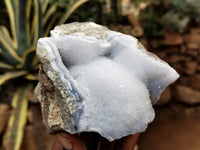 Natural Blue Lace Agate Geodes x 6 From Nsanje, Malawi - Toprock Gemstones and Minerals