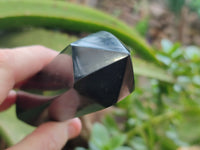 Polished Black Basalt Double Terminated Points x 4 From Antsirabe, Madagascar - Toprock Gemstones and Minerals