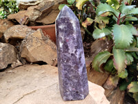 Polished Lepidolite with Pink Rubellite Points x 2 From Ambatondrazaka, Madagascar - Toprock Gemstones and Minerals