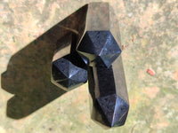 Polished Black Basalt Points x 6 From Antsirabe, Madagascar - Toprock Gemstones and Minerals