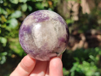 Polished Lepidolite with Pink Rubellite Spheres x 6 From Ambatondrazaka, Madagascar - Toprock Gemstones and Minerals