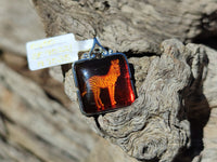 Polished Mixed Baltic Amber Pendants on Sterling Silver x 4 From Poland - Toprock Gemstones and Minerals