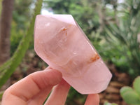 Polished Double Terminated Rose Quartz Points x 6 From Ambatondrazaka, Madagascar - Toprock Gemstones and Minerals