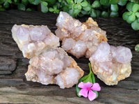 Natural Ametrine Spirit Quartz Clusters x 4 From Boekenhouthoek, South Africa - Toprock Gemstones and Minerals