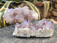 Natural Dark Amethyst Spirit Quartz Clusters x 3 From Boekenhouthoek, South Africa - Toprock Gemstones and Minerals