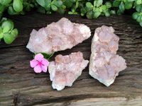 Natural Dark Amethyst Spirit Quartz Clusters x 3 From Boekenhouthoek, South Africa - Toprock Gemstones and Minerals