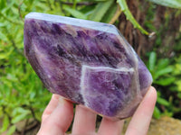 Polished Chevron Amethyst Points x 3 From Zambia - Toprock Gemstones and Minerals