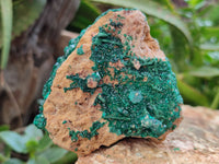Natural Rare Dioptase with Fibrous Malachite Specimens x 4 From Likasi, Congo - Toprock Gemstones and Minerals