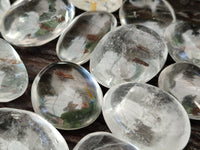 Polished Clear Quartz Crystal Palm Stones x 35 From Madagascar - Toprock Gemstones and Minerals