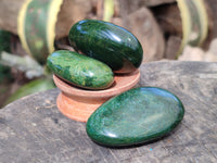 Polished Verdite Galet-Pal Stones x 24 From Zimbabwe - Toprock Gemstones and Minerals