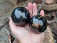 Polished Iolite Sphere's x 3 From Ambatofinandrahana, Madagascar - Toprock Gemstones and Minerals