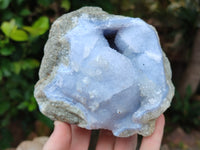 Natural Blue Lace Agate Geode Specimens x 3 From Nsanje, Malawi - Toprock Gemstones and Minerals