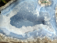 Natural Blue Lace Agate Geode Specimens x 3 From Nsanje, Malawi - Toprock Gemstones and Minerals